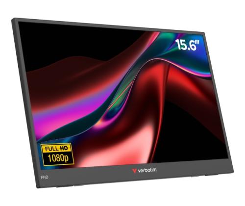 Verbatim 32401 Portable Monitor LIGHT 15.6'' IPS FHD 1920x1080 10ms 250cd/m2 60Hz, Black