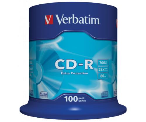 Verbatim 43411 CD-R 700MB 52X Extra Protection Surface Discs (100 pcs/Pack)
