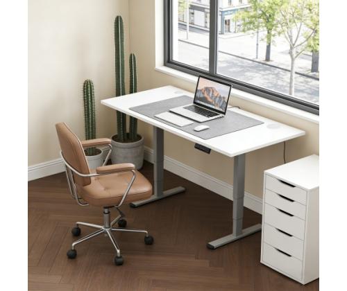 Adjustable Height Table Up Up Bjorn II Gray, Table top L White