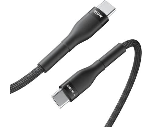 Veger Cable USB-C to USB-C PD 20V 5A 100W CC05 1.5m, Black