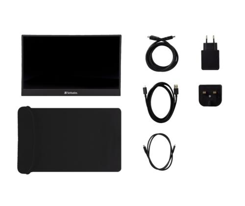 Verbatim 49590 Portable Monitor LIGHT 14'' IPS FHD 1920x1080 6ms 250cd/m2 60Hz, Black