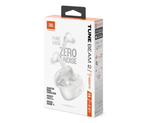 JBL Tune Beam 2 Wireless Earphones Earbuds, Bluetooth, White