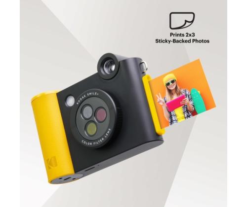 Kodak SMILE+ Instant Print Camera, 2x3'', Black