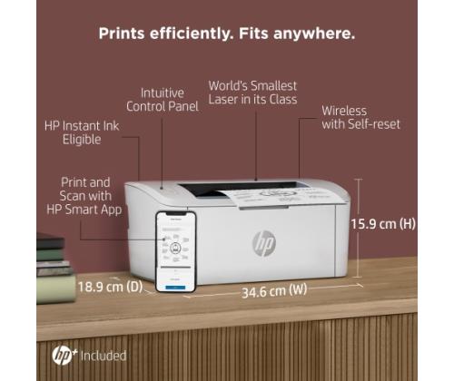 HP LaserJet M110we Printer Laser B/W A4 20 ppm USB Wi-Fi Ethernet LAN Bluetooth (SPEC)