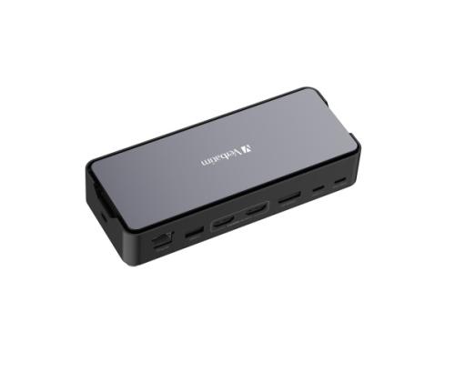 Verbatim 32174 CDS-15SSD USB-C Pro Docking Station 15 Ports, 256GB SSD, Grey/Black