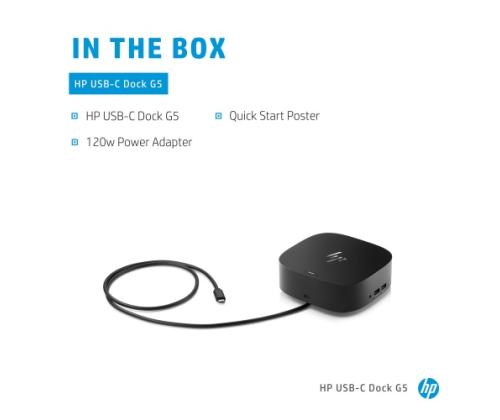 HP USB-C Dock G5 (5TW10AA) Docking station, Black (SPEC)