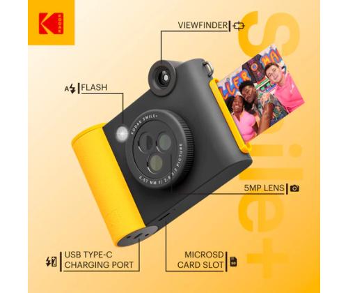 Kodak SMILE+ Instant Print Camera, 2x3'', Black