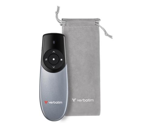 Verbatim 32365 Focus Wireless Presenter with Red Laser Pointer, Grey/Black