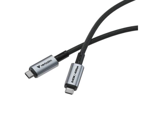 Verbatim 31847 Sync &amp; Charge Cable USB-C to USB-C 240W 40Gbps 120cm, Grey/Black