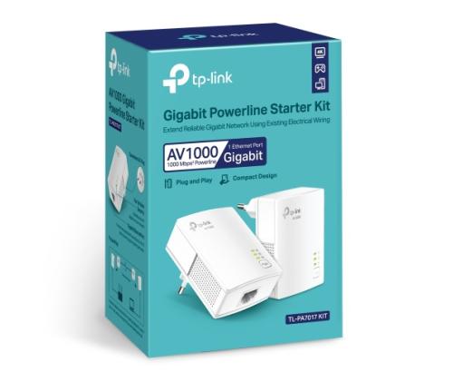 TP-Link TL-PA7017 KIT AV1000 Gigabit Powerline Starter Kit Ethernet LAN Adapter Kit