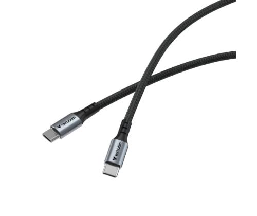 Verbatim 31845 Sync &amp; Charge Cable USB-C to USB-C 60W 480Mbps 120cm, Grey/Black