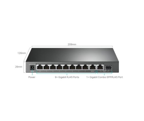 TP-Link TL-SG1210MPE 10-Port Gigabit Easy Smart Switch with 8-Port PoE+