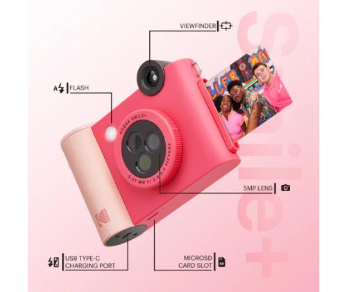 Kodak SMILE+ Instant Print Camera, 2x3'', Fuchsia