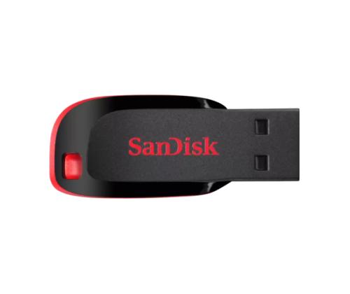 SanDisk Cruzer Blade USB Flash Drive 32GB, Black/Red