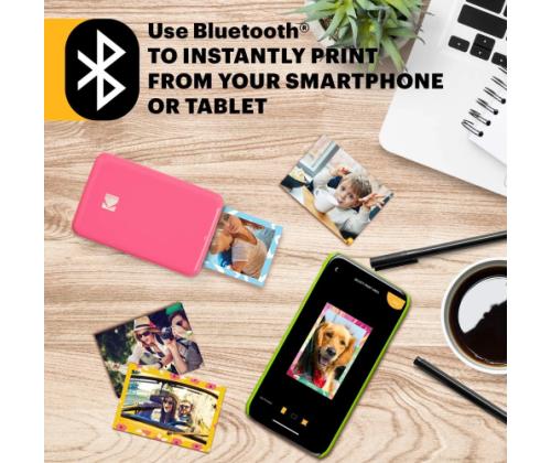 Kodak STEP Instant Mobile Photo printer Colour ZINK 2x3'' 1 ppm, Bluetooth, Pink