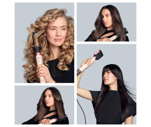Dyson HS09 Airwrap Co-anda2x Straight+Wavy Hair Multi-Styler, Ceramic Pink/Rose Gold