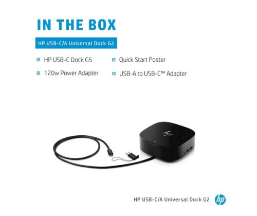 HP USB-C Dock G5 (5TW10AA) Docking station, Black (SPEC)