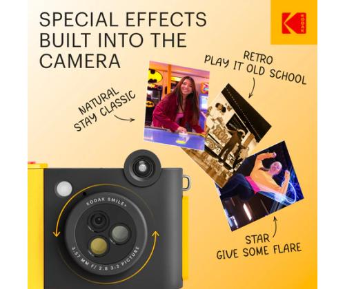 Kodak SMILE+ Instant Print Camera, 2x3'', Black