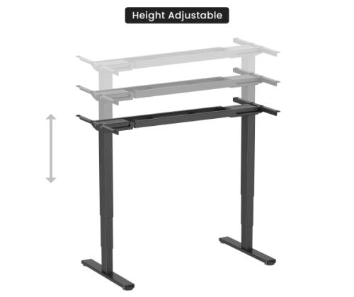 Adjustable Height Table Frame Up Up Bjorn II, Black
