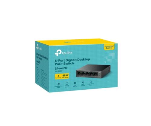 TP-Link LiteWave LS105GP 5-Port Gigabit Desktop Switch with 4-Port PoE+