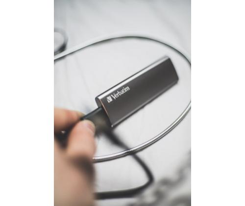 Verbatim 47444 Vx500 External SSD Drive 1TB, USB-C 3.2 Gen 2, Silver