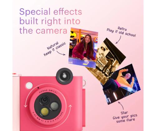 Kodak SMILE+ Instant Print Camera, 2x3'', Fuchsia