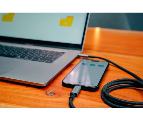 Verbatim 31847 Sync &amp; Charge Cable USB-C to USB-C 240W 40Gbps 120cm, Grey/Black