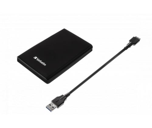 Verbatim 53023 Store 'n' Go USB 3.0 Portable Hard Drive HDD 1TB, up to 4800 Mbit/s 5400rpm, Black