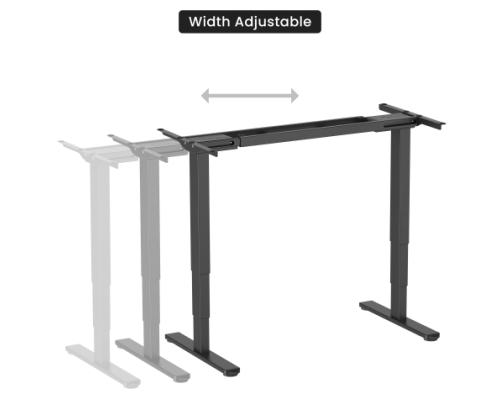 Adjustable Height Table Frame Up Up Bjorn II, Black