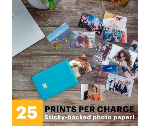 Kodak STEP Instant Mobile Photo printer Colour ZINK 2x3'' 1 ppm, Bluetooth, Blue