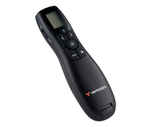 Verbatim 32364 Keynote Wireless Presenter with LCD Display and Red Laser Pointer, Black