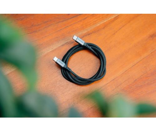 Verbatim 31845 Sync &amp; Charge Cable USB-C to USB-C 60W 480Mbps 120cm, Grey/Black