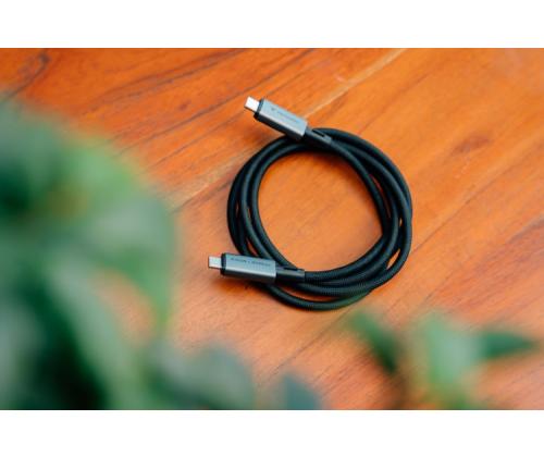Verbatim 31847 Sync &amp; Charge Cable USB-C to USB-C 240W 40Gbps 120cm, Grey/Black