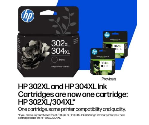 HP 302/304 (B7RT7AE) Ink Cartridge, Black