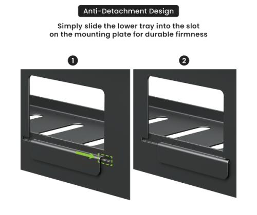 Up Up 2-31-11CC Cable Management Tray, 800x140x100, Black