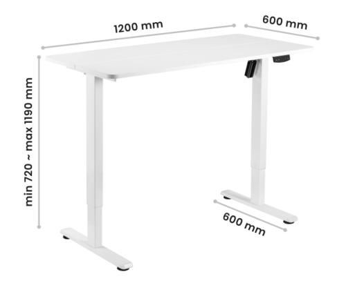 Adjustable Height Table Up Up Frigg White