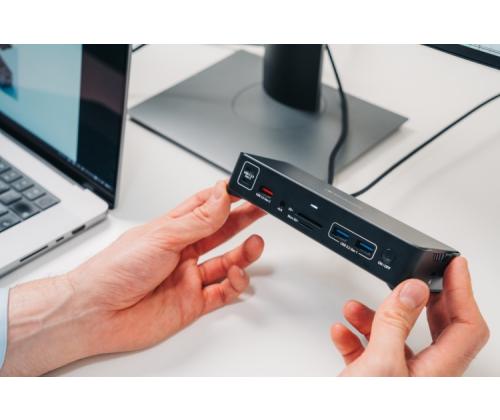 Verbatim 32171 CDS-15 USB-C Pro Docking Station 15 Ports, Grey/Black