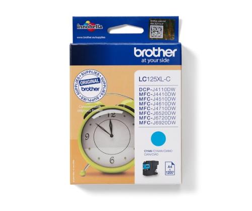 Brother LC125XL (LC125XLC) Ink Cartridge, Cyan