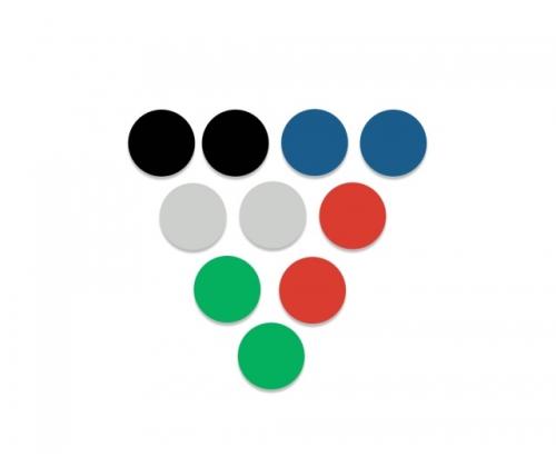 NOBO Magnets, 20 mm, 8 pcs., black color.