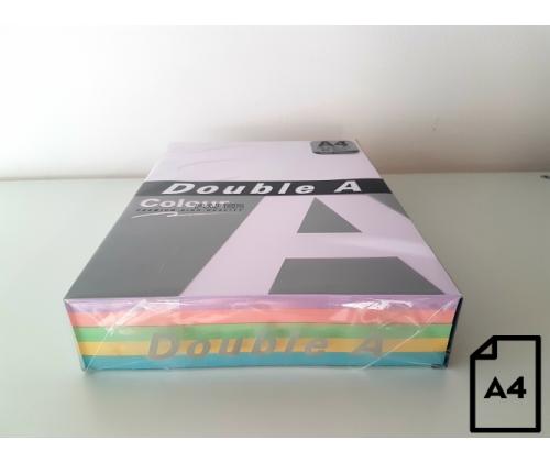 Colour paper Double A, 80g, A4, 100 sheets, Rainbow 3, 5 color