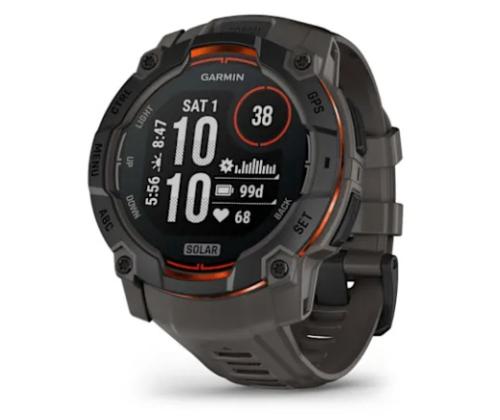 Garmin Instinct 3 Smart Watch 50 mm, Solar, Black with Charcoal Band