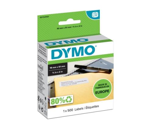 Dymo 11355 (S0722550) Labels 19 x 51mm, 1 roll x 500 labels, White