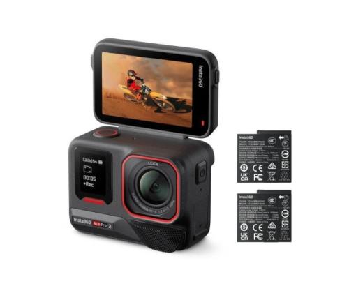 Insta360 Ace Pro 2 Dual Battery Bundle Action Camera, Black