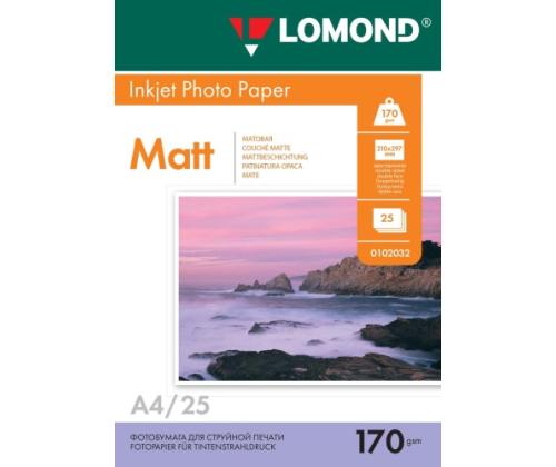 Lomond Photo Inkjet Paper Matte 170 g/m2 A4, 25 sheets, double sided