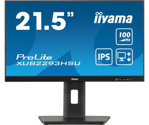 iiyama ProLite XUB2293HSU-B7 Monitor 21.5'' IPS FHD 1920x1080, 1 ms, 300 cd/m2, 100 Hz, Black
