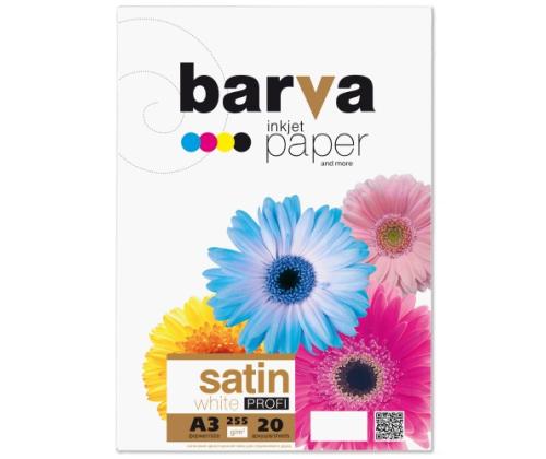 Photo paper white satin BARVA 255 g/m2, A3, 20 pages