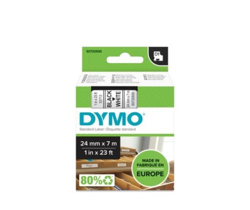 DYMO D1 Standard 53713 (S0720930) Label Tape, 24mm x 7m, Black on White