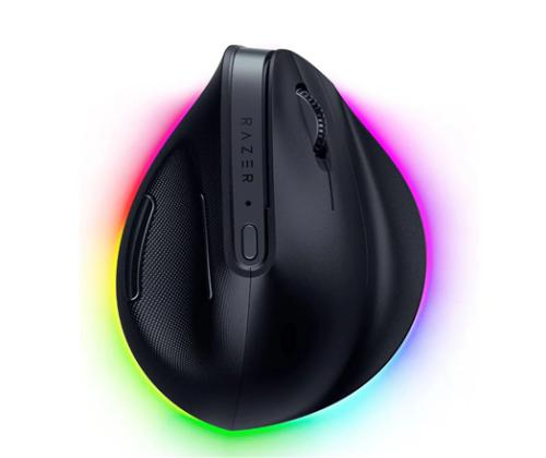 Razer Pro Click V2 Vertical Ergonomic Wireless Mouse RF Wireless+Bluetooth+USB-C, 30000 DPI, Black