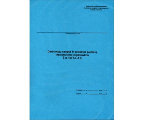 Darbuotojų saugos ir sveikatos įvadinių instruktavimų registracijos žurnalas A4, vertikalus, 10 lapų