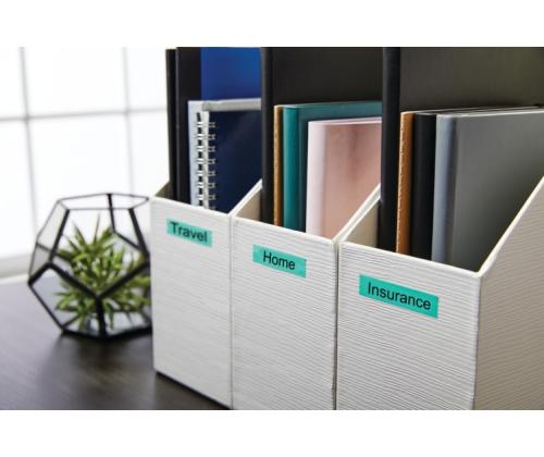 Dymo 45019 (S0720590) Label Tape 12mm x 7m, Black on Green